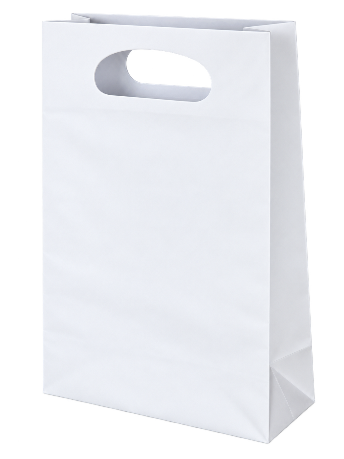Black, White and Brown Paper Bags with Handles, Die Cut