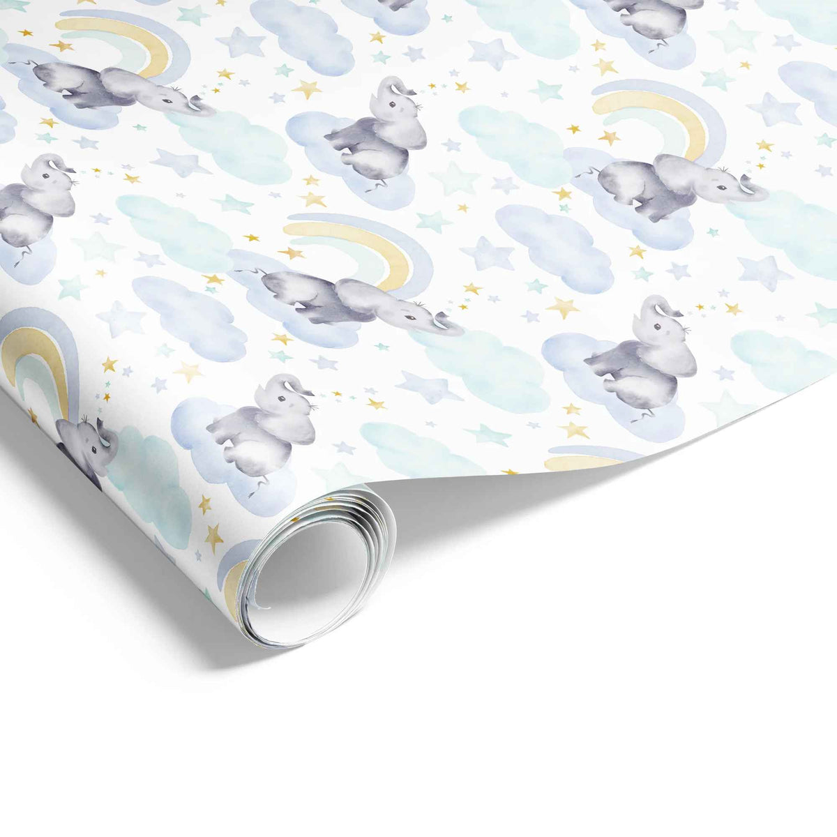 Gift Wrap Roll 600mm x 40m, 80gsm Baby Clouds Blue