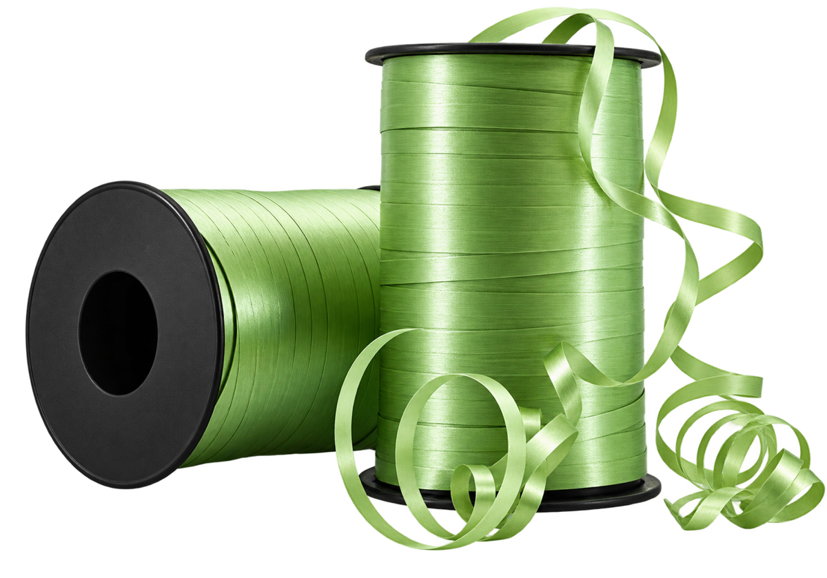 Crimped Curling Ribbon 5mm x 500m Roll Avocado