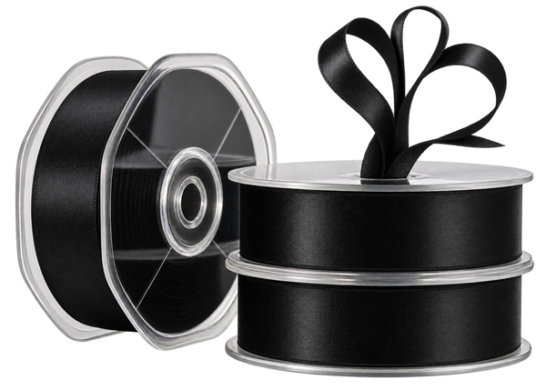 Chiffon Ribbon 25mm x 50m / Black