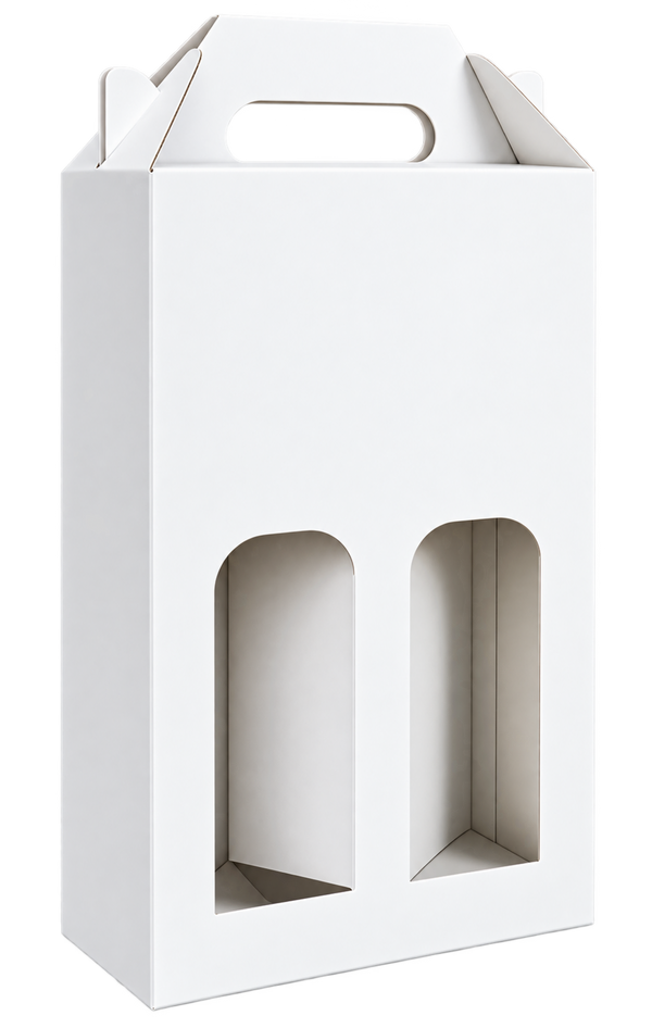 Wine Carry Pack 2 Bottle / Gloss White